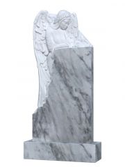 Памятник из мрамора с ангелом и венком
